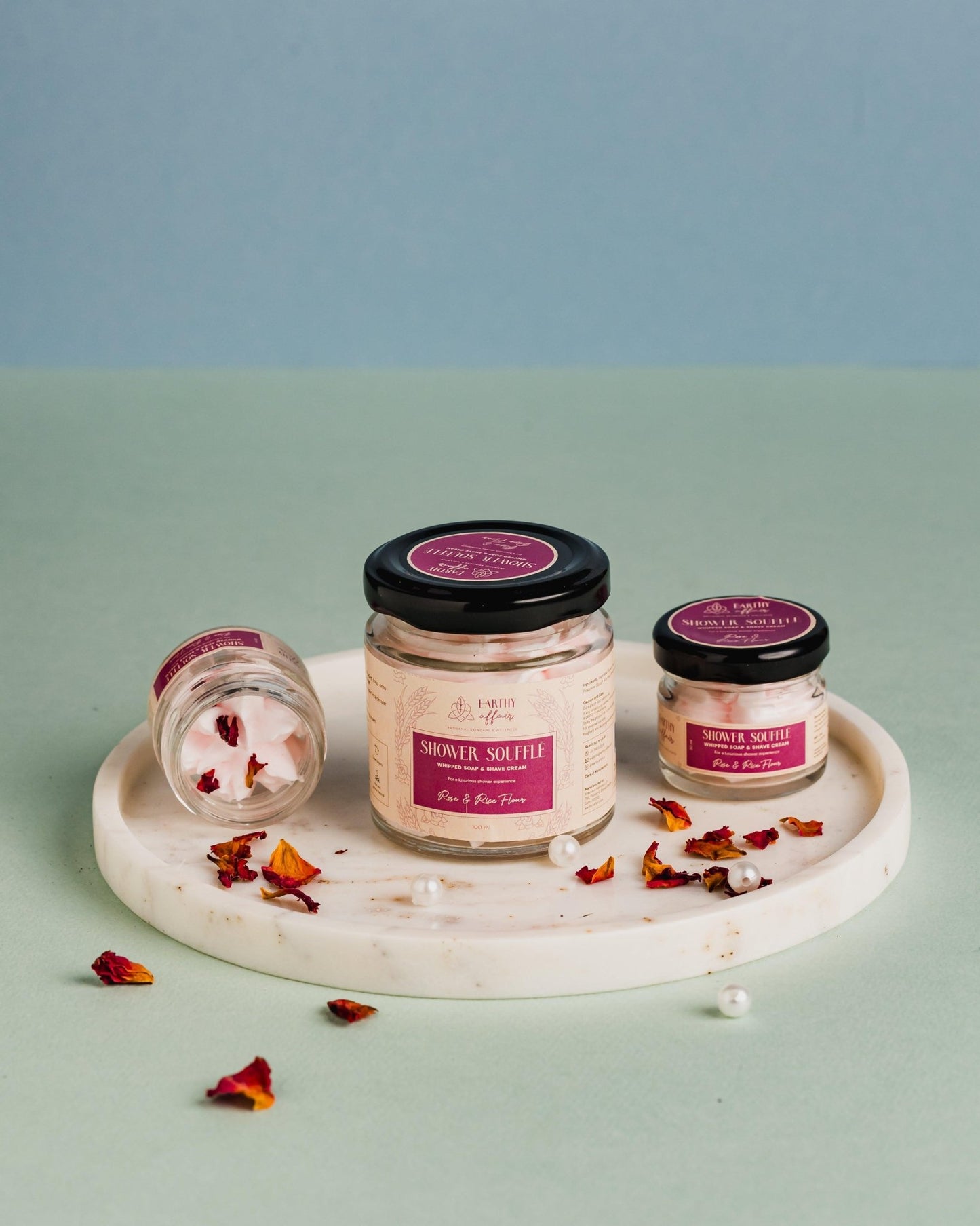 Rose & Rice Flour Shower Soufflé - Earthy Affair