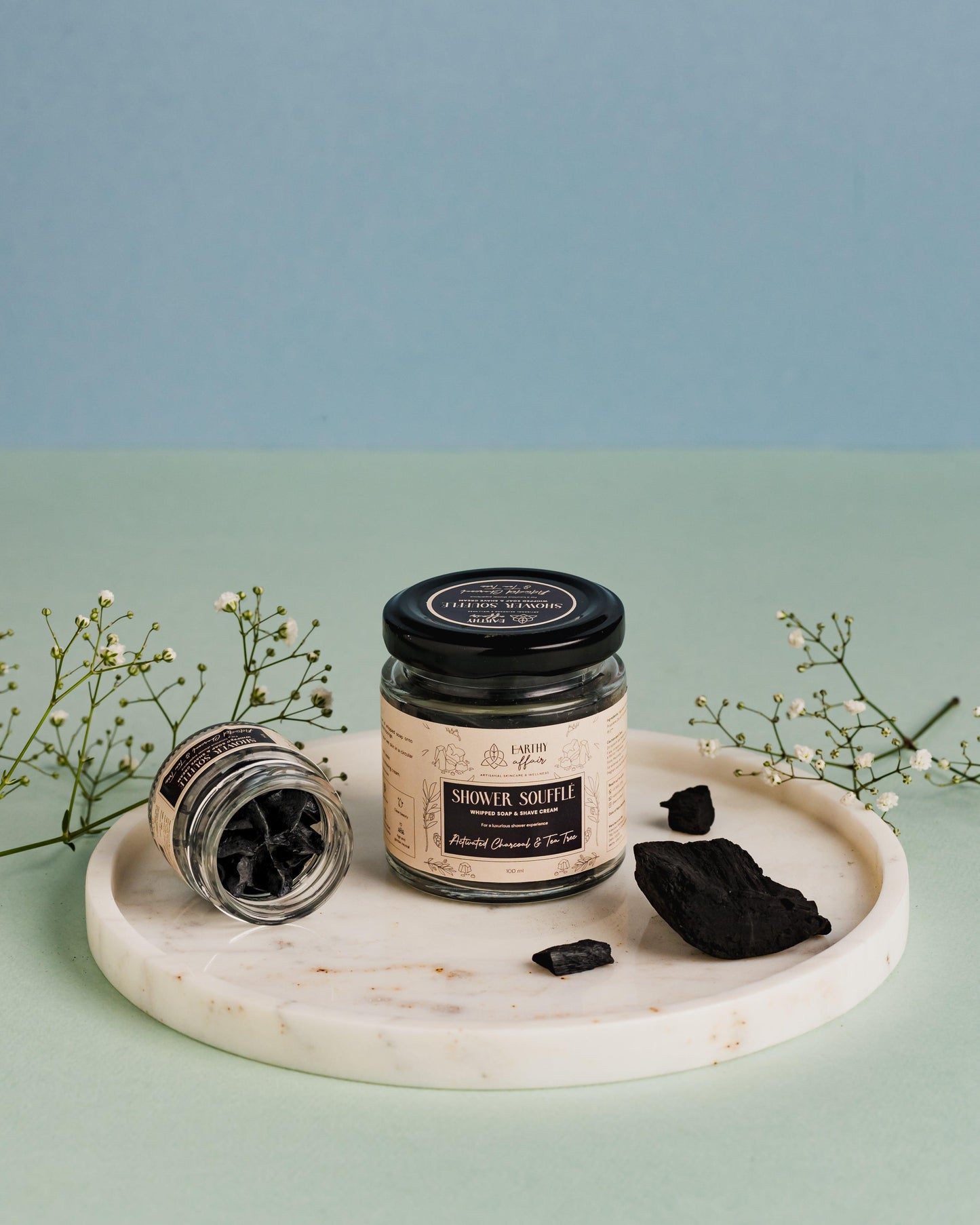 Activated Charcoal & Tea Tree Shower Soufflé - EARTHY AFFAIR