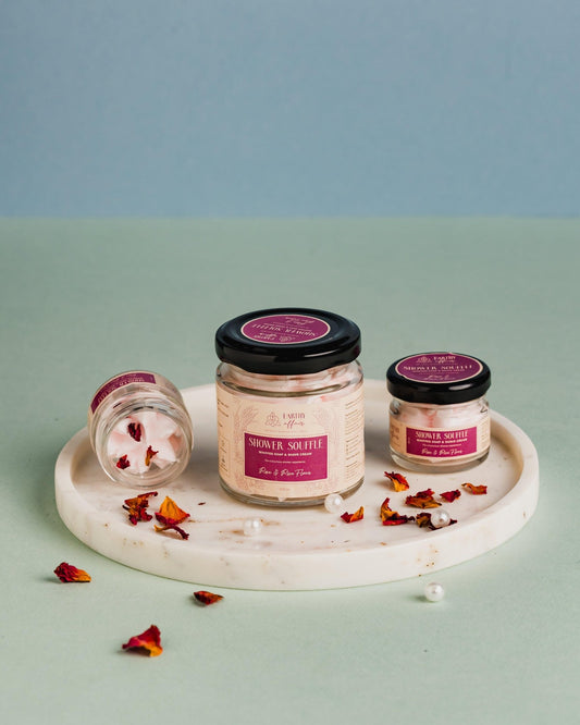 Rose & Rice Flour Shower Soufflé - Earthy Affair